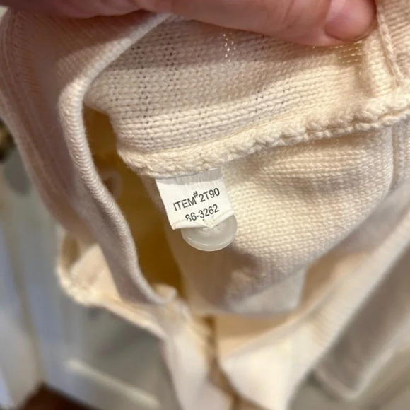 Orvis Off White Cotton Cardigan Women's Size Large Button Down Gorpcore - Picture 5 of 8